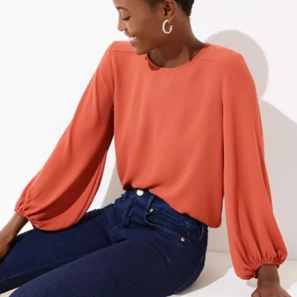 LOFT | Draped Sleeve Blouse
